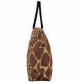 J261BL- GIRAFFE JUTE BAG W/BLACK HANDLE